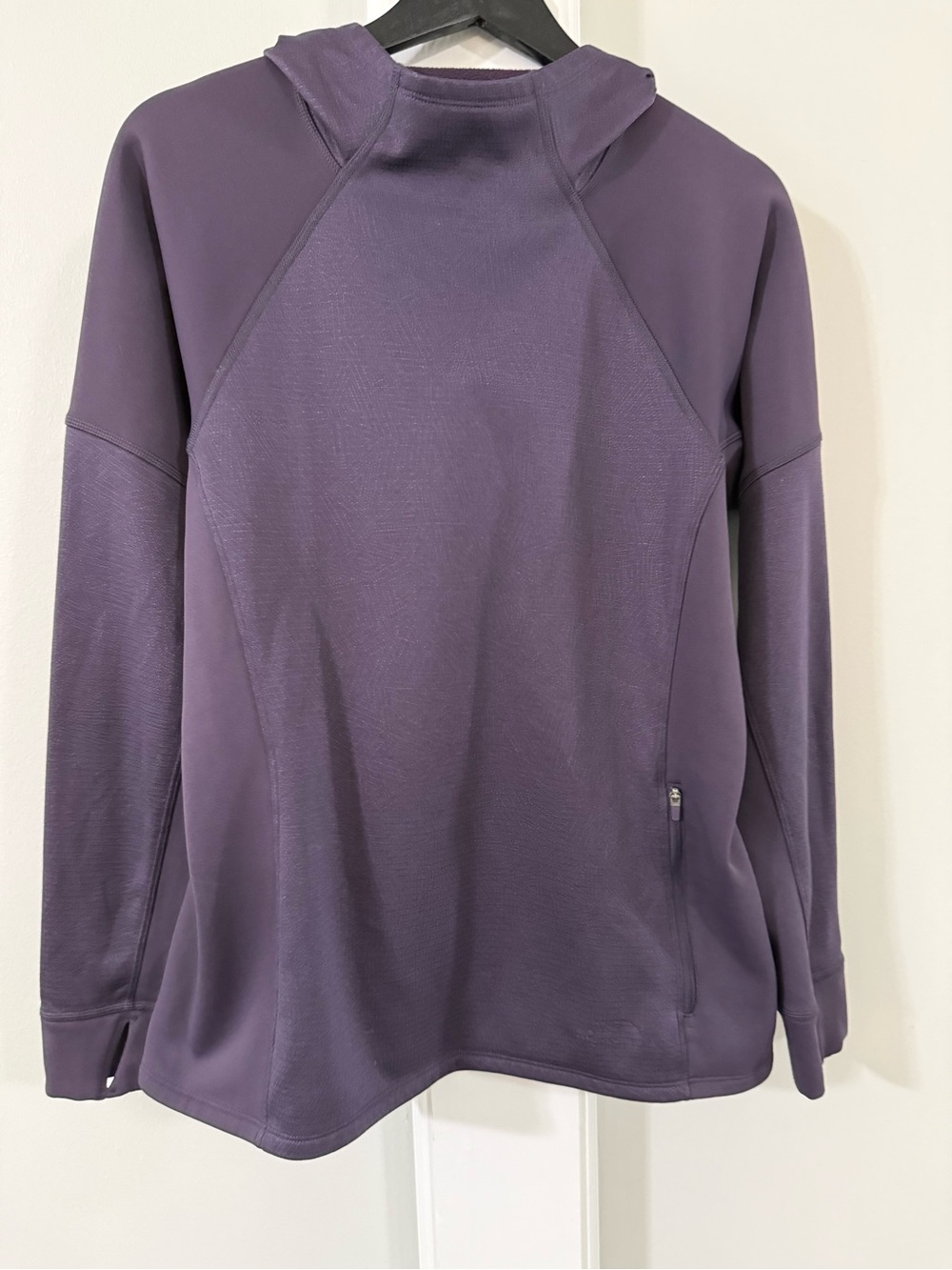 North Face Purple Flash Dry Hooded Women's Pullover Sweater, L